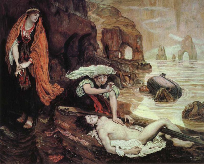 Ford Madox Brown Haydee Discovers the Body of Don Juan Sweden oil painting art